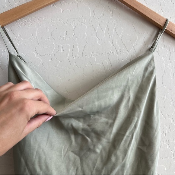 Urban Outfitters Cowl Neck Mini Sage Green Dress - Picture 6 of 10